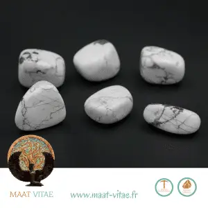 Howlites - Pierres naturelles et équitables de notre partenaire Maât Vitae - www.maat-vitae.fr